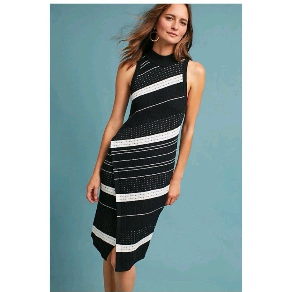 Anthropologieβ MOTH Asymmetrical Turtleneck Sweater Dress Size M - Picture 1 of 10